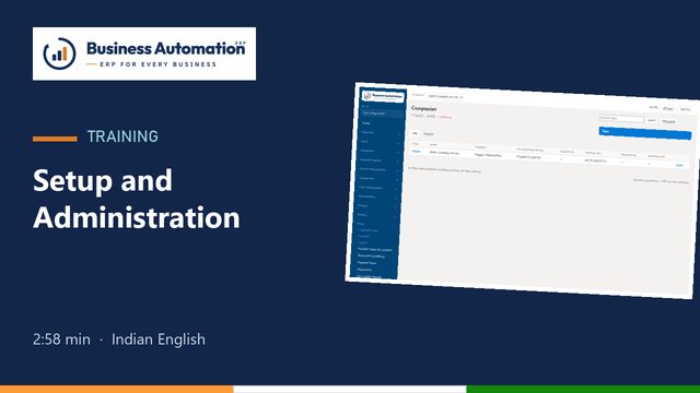 Setup and Administration training video